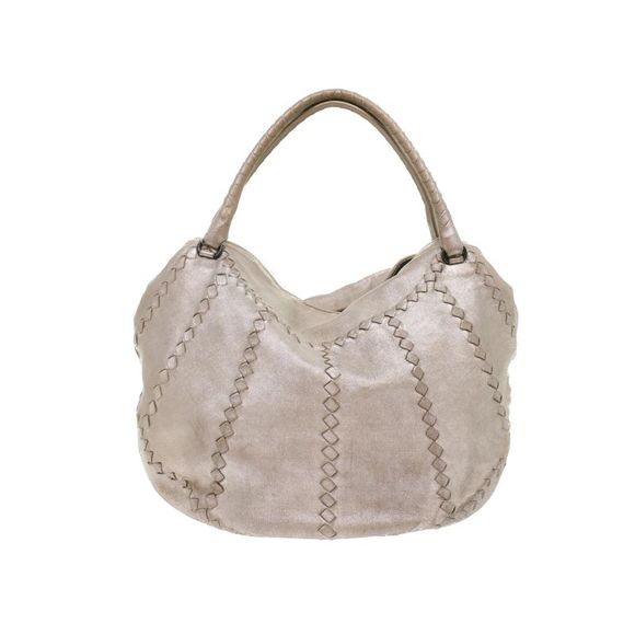 Pre Loved BOTTEGAVENETA  BOTTEGA VENETA INTRECCIATO Hand Bag Leather Gold Auth - Picture 2 of 10